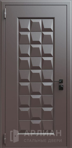 Фото №2 «Дверь входная с отделкой МДФ цвет темный орех №706»